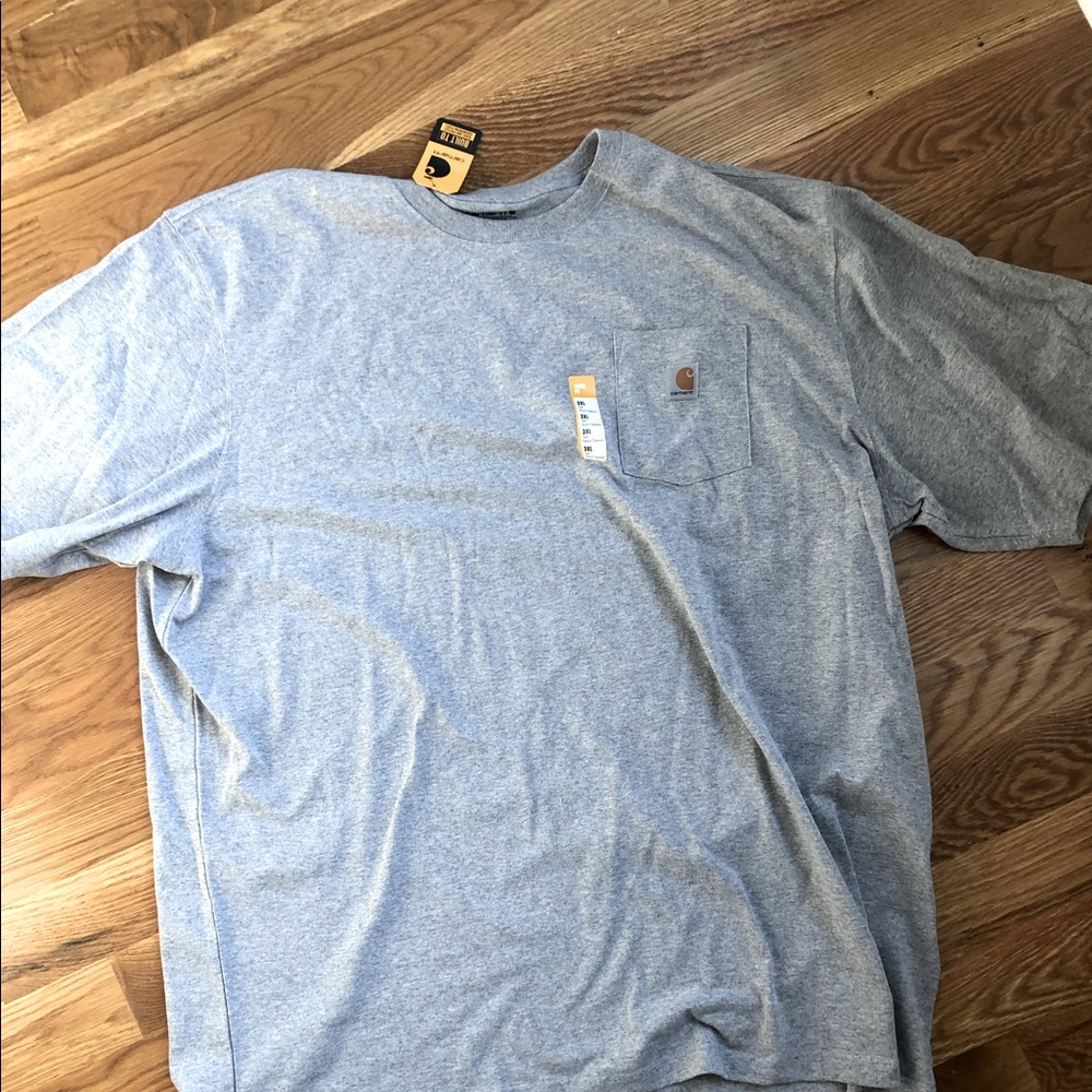 Grey short sleeve carhartt T-shirt